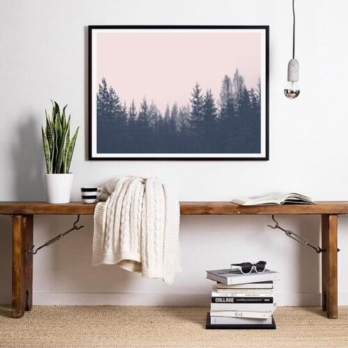 Forest Prints Tree Landscape Poster Minimalist Wall Art Beautiful Canvas Painting Wall Pictures Modern Home Decoration