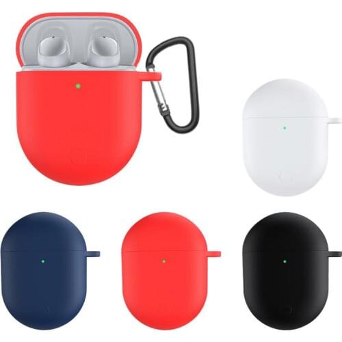 For Redmi AirDots 3 Pro Case Protective Silicone Cover With Metal Hook Shockproof Earphone Skin Protector Earbuds Case Drop Ship