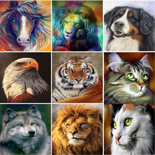 Pattern Animal 5D Diy Diamond Painting Cross Ctitch Kits Wall Sticker Diamond Art Mosaic Embroidery Painting
