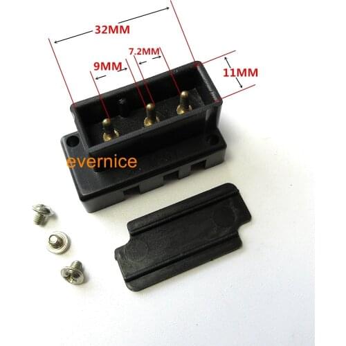 Male Socket Terminal Box For 3 Pin Sewing Machine Ydk32A Power Cord Plug