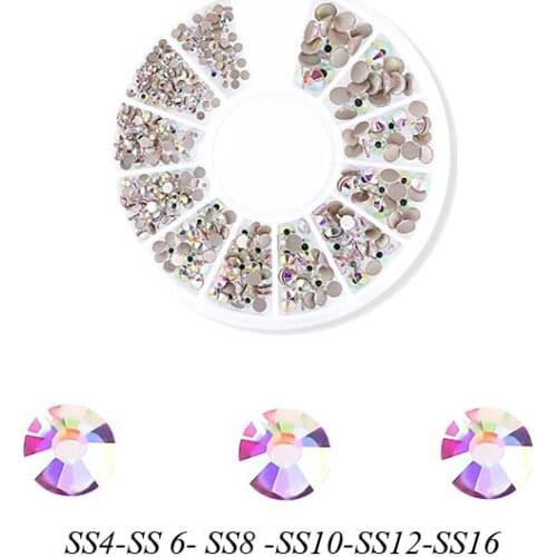 Mix Color Micro Rhinestones Nail Crystals Glass Nail Rhinestones Strass Nail Art Decorations Nail Accessories Design