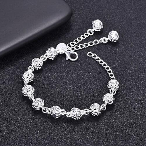 Special offer fashion 925 sterling silver Bracelet for woman elegant Hollow ball chain fine luxury jewelry Wedding party gifts
