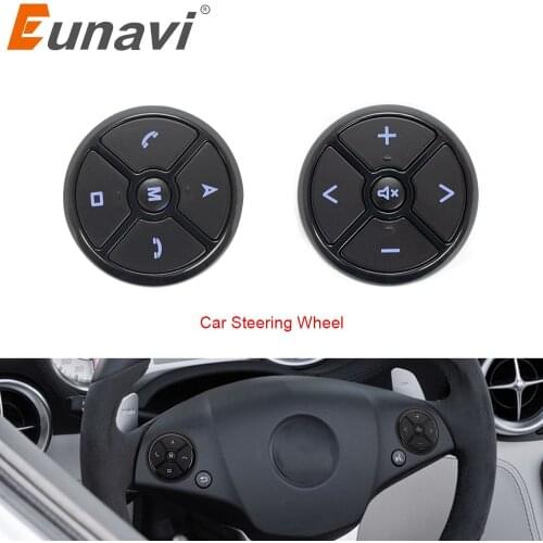 Eunavi Universal Car Steering Wheel controller 4Key Music DVD GPS Navigation Car Steering Wheel Radio Remote Control Buttons