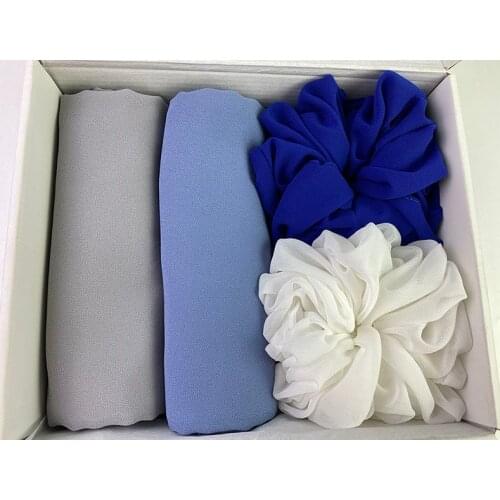 High Quality Premium Heavy Chiffon Hijab Scarf Malaysian Shawl Headscarf Custom Gift Boxes Women Headscarf Accessories