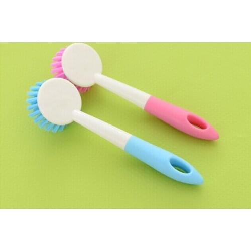 1PC Home Furnishing Colorful Large Handle Cleaning Brush Long Handle Non Stick Oil Pot Brush Washing Pan Brush OK 0162