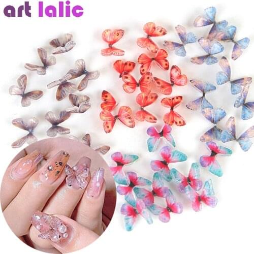10Pcs/Pack Nail Art 3D Simulation Butterfly Nails DIY Decoration Tools Women Jewelry Manicure Accessories
