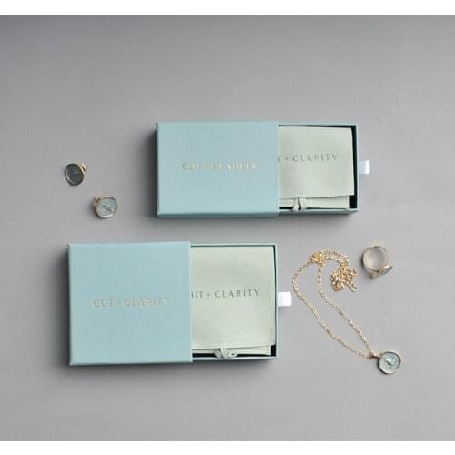 100pcs Custom gold impressed logo jewelry box personalized logo chic small jewerly packaging box bulk drawer cardboard box