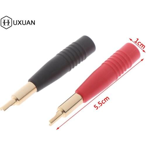 2pcs 4mm Plugs Gold Plated Musical Speaker Cable Wire Pin Banana Plug Connectors