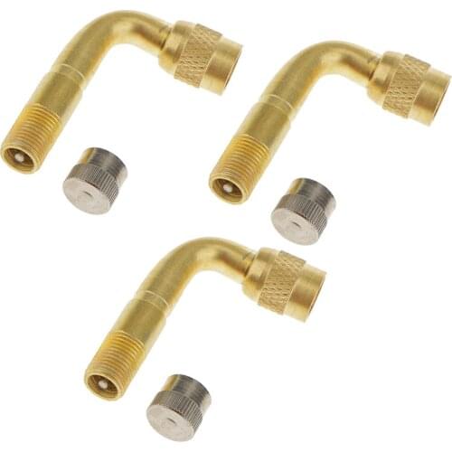 3pcs/lot Bike Motorcycle Car Tire Stem Extender Tyre Valve Extension Adaptor 90 Degree Tire Repair Tool