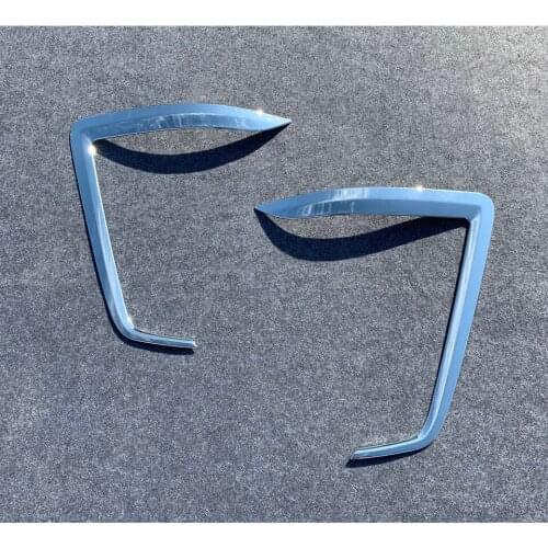 ABS Chrome Front Head Fog Lamp Trim Front Fog Light Eyelid Eyebrow Trim Sticker For Toyota HiAce 6th generation 2019 2020