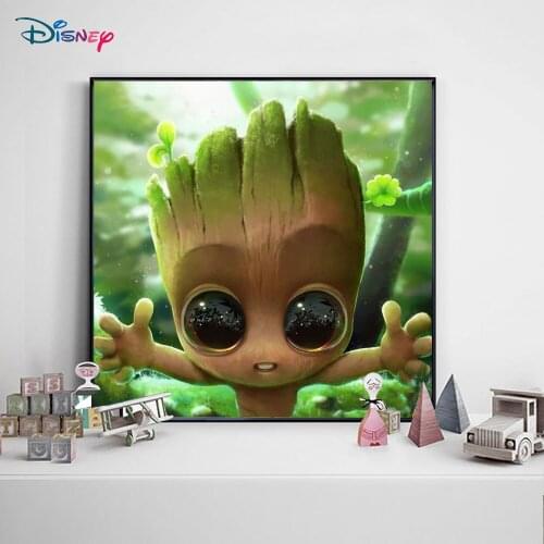 Disney DIY 5D Diamond Painting Avengers Cute Groot Diamond Inlaid Embroidery Mosaic Home Decoration Can Be Customized