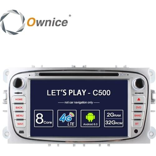 Ownice C500 Octa Core Android 6.0 2G RAM 4G LTE Car DVD Player For FORD Focus S-MAX Mondeo C-MAX Galaxy Quad Core GPS Navi Radio