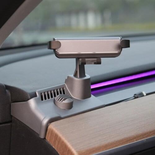 Dashboard Gravity Auto Phone Holder Mount Stand Support Car Air Vent Clip with USB Cables for Tesla Model 3 Interior Accessories