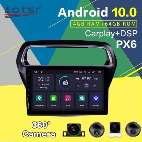 Car GPS Navigation For Ford Escort 2015-2018 Android 10.0 Radio Audio Multimedia Player 64GB PX6 Screen Auto Stereo Head Unit 2K
