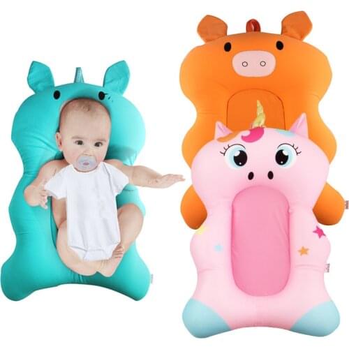 Baby Shower Bath Mat Tub Support Kids Cartoon Pad Portable Non Slip Bathtub Newborn Infant Safety Bath Air Cushion TSLM1