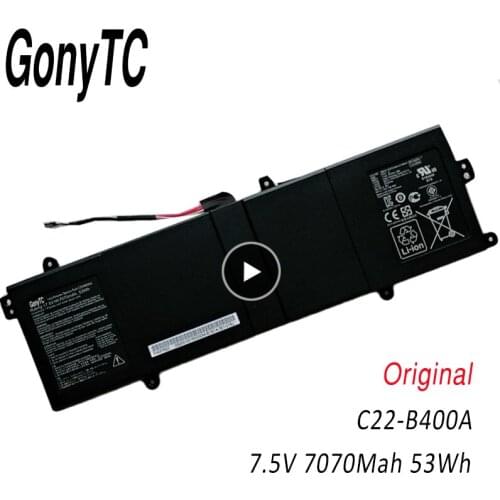 C22-B400A 53WH Original New Laptop Battery For ASUS BU400V BU400A Ultrabook 7.5V 7070mAh