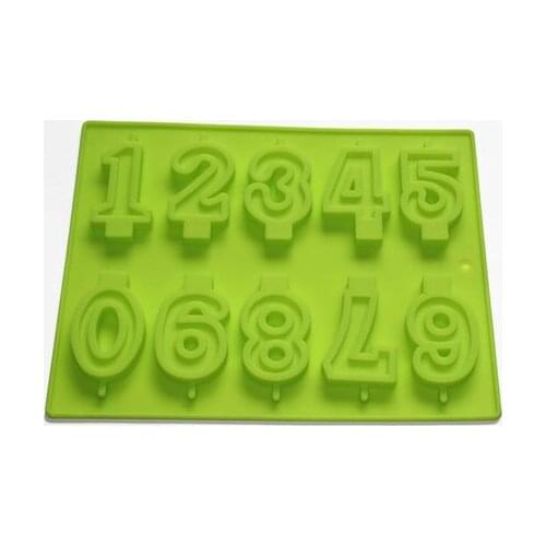 Numbers Candle Candy Silicone Mold for Birthday Cake Ice Cream Decoration