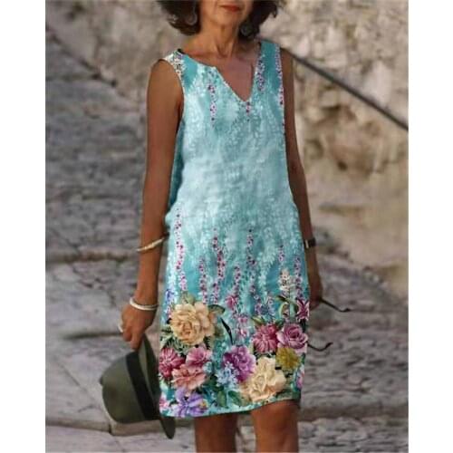 Летние платья без рукавов HUOVEKEO China At AliExpress