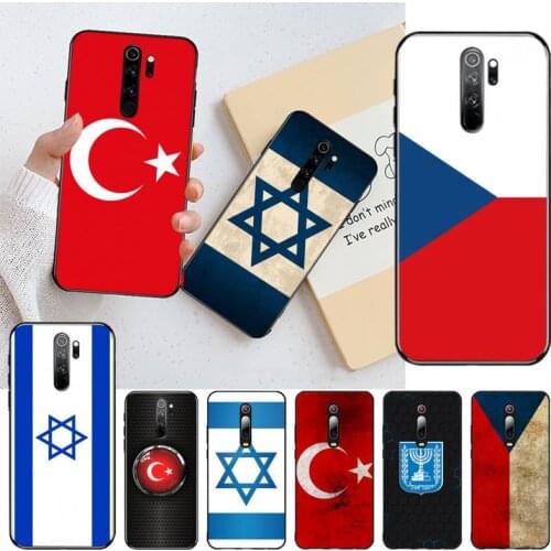 Israel Czech Republic Turkey Flag Phone Case for Redmi 9A 8A 7 6 6A Note 9 8 8T Pro Max Redmi 9 K20 K30 Pro