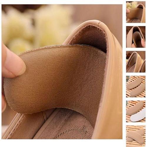 Hot 5 Pairs Fabric Sticky Back Heel Grips Shoe Sponge Cushion Insole Pad Liners