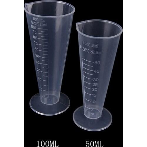 1 Pcs 100ml Transparent Cup Scale Plastic Measuring Cup Measuring Tools Triangular Measuring Cup With Scale Tapered