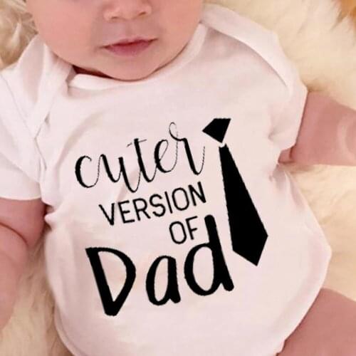 Cute Version of Dad Pattern Baby Bodysuits Boys And Girls Jumpsuit Toddler Outfits Baby Kids One Piece Playsuit Onesie Clothing