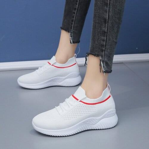 Fashion Casual Cloth Mesh Shoes Breathable Flying Woven Shoes Sports 2021 Spring And Autumn New