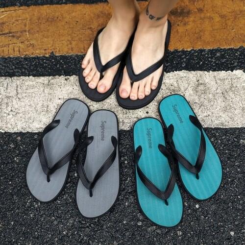 ZEEKSON 2021 Summer Flip-flops Mens Trendy Personality Mens Sandals and Slippers Non-slip Flip Flops Outdoor Beach Mens Shoes