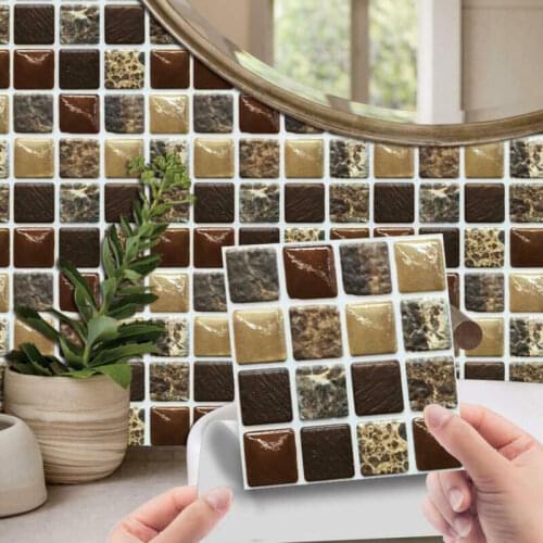 10 Pcs/Set DIY 3D Wall Stickers Brick Pattern Wallpaper for Living Room Bedroom TV Wall Waterproof Self-Adhesive Wall sticker