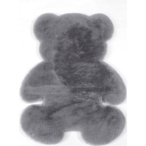 Newly Soft Area Rug Fluffy Cute Rug Special Bear Shape Shaggy Rug For Bedroom Living Room Home Decor