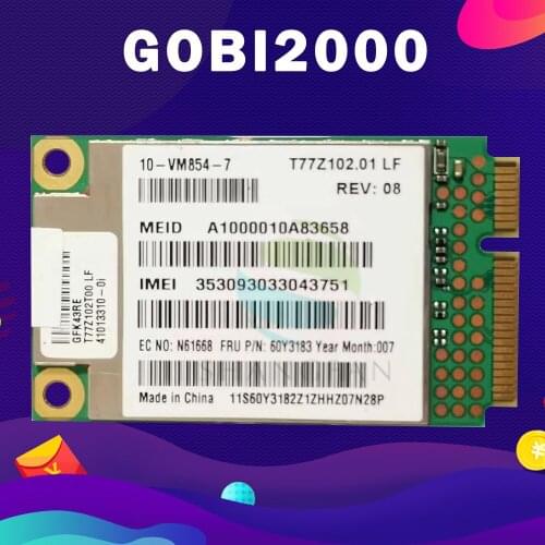 Original Gobi2000 3G WAN Card for I-B-M / Leno vo Think pad X201 X201i T410 T410i T510 FRU:60Y3263 60Y3183