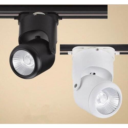 Dimmable COB LED Track Lighting 15W 20W Warm Cool White 110V 120V 220V 230V Recessed Ceiling Rail Lamps Downlights Adjustable