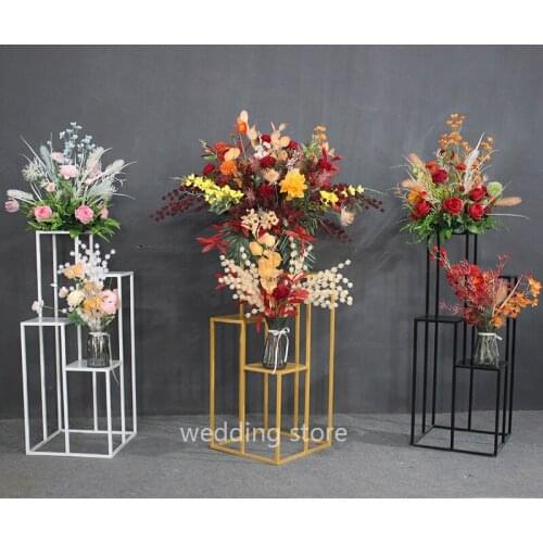 Wedding Props Silk Flower Ladder Flower Shelf Road Lead For Wedding/Party/Hotel Decoration