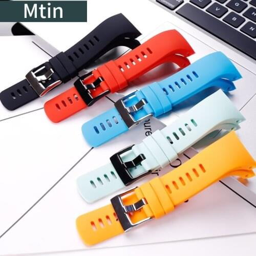 Silicone strap mens pin buckle watch accessories For Suunto 5 Spartan outdoor sports watch with wristband ladies watchbands