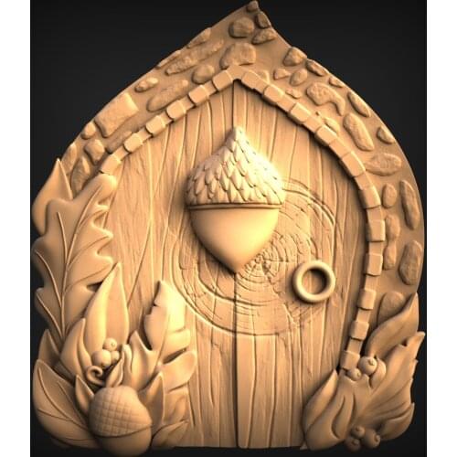 STL Model Creative House Door 3D Model Relief for CNC Router Carving Machine Artcam aspire_Home decoration Decor