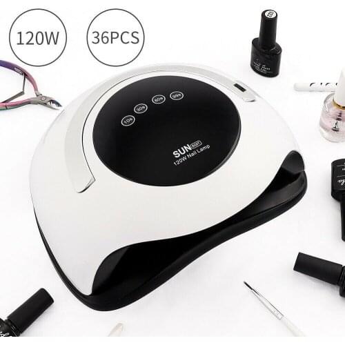 Light 4 Device With Curing Sensor Dryer Gel Uv Nail Lamp Led Lamp 120w Gel Light Curing Device Sensor Nail Dryer With 4 Timers