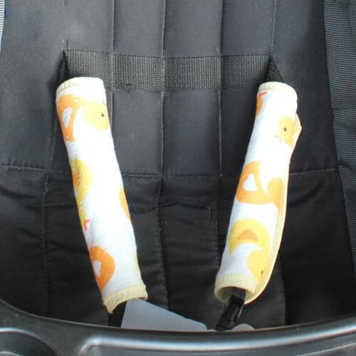 19*14.5CM Double Side Baby Safety Seat Belt Protecter Cover Infant Stroller Pushchair Shoulder Guard Protective Pad Saliva Towel