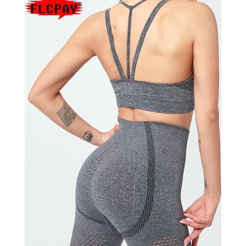 Women Workout Clothes Yoga Set Seamless Gym Clothing Outfit Athletic Sports Suit Female Sports Bra and Leggings Sportswear Sets