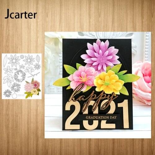 2021 New Design Metal Cutting Dies Flowers Leaves Craft Scrapbooking Handmade Knife Mould Blade Punch Stencils Dies Cut Model