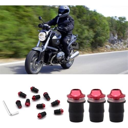 5mm 10Pcs Motorcycle Windscreen Windshield Bolts Screws Universal Nut Fastener Kits 6 Colors