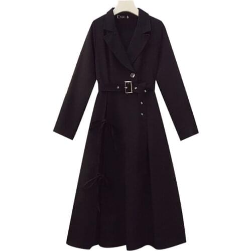A-line Dress Women Black Ladies Dresses With Belt Plus Size Vestidos De Mujer Robe Longue Femme Elegant Fashion Robe
