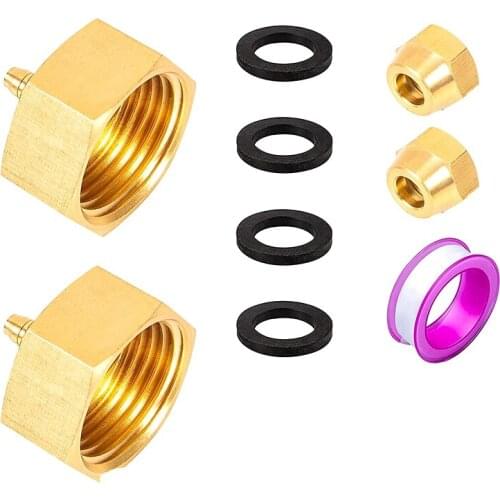 2 Pack Garden Hose Adapter,3/4 inch Female Thread to 1/4 inch Tube Adapter for Water Hose,Convert 3/4 inch Garden Hose