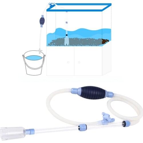 Aquarium Fish Tank Water Changer Cleaning Tools Kit Siphon Cleaner Manual Water Exchanger and Sand Washing Device