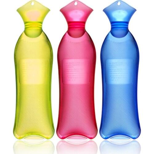 Hot Water Bottle Transparent Lengthened Heating Hot Water Bag Explosion Proof Bottle Birthday Gift for Friends