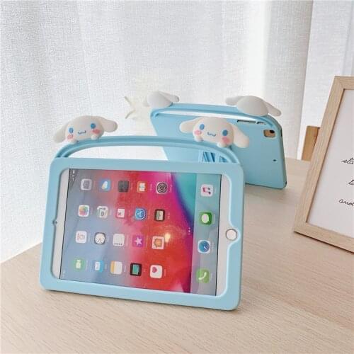3D dog Cute Cartoon Cover For IPad pro 11 Mini 12345 10.2 Pro 9.7 10.5 8th 7th kid Tablet soft Silicon PC Stand Handle Funda
