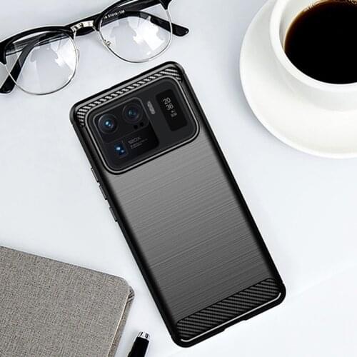 For Xiaomi Mi 11 Ultra Case Mi 11 Ultra Back Cover Shockproof Bumper Soft TPU Carbon Fiber Phone Case For Xiaomi Mi 11 Ultra