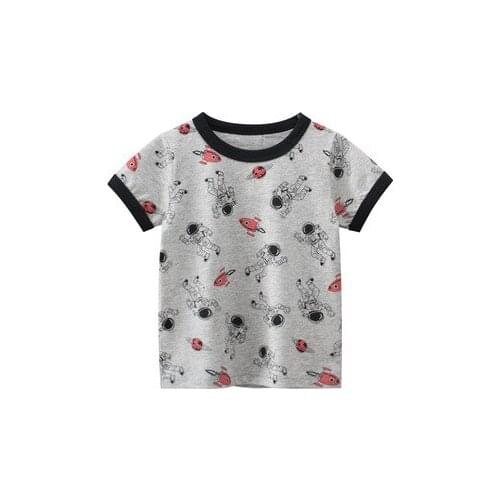 Korean Childrens Short Sleeve T Shirt 2021 Summer New Childrens Boys Cartoon Short-sleeved T-shirts Baby Clothes Boys Top Tees