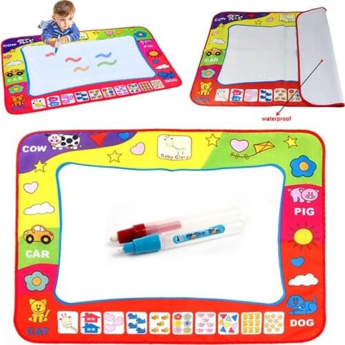 Kids Toy Water Drawing Writing Painting Mat Board Magic Pens Doodle Mat Children Doodle Water Aqua Large Writing Magic Toy