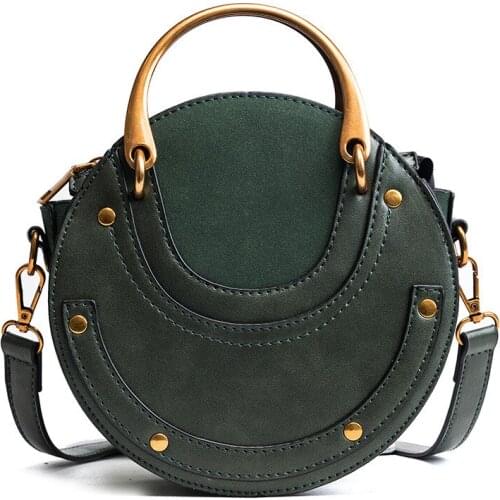 Designer Handbags PU Leather Round body Bags Crossbody Pure color Female handbags Vintage High Quality shoulder Bags