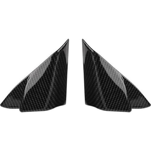 For Toyota Camry 18-21 Car Front Door Window A Pillar Cover Trim Triple-Cornered Speaker Decor Accessories, Carbon Fiber
